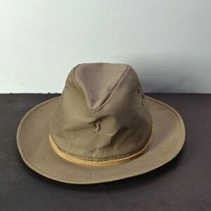 Country Gentleman Trav'ler Mens Safari Fedora Hat Tan Khaki Wide Brim Outdoor